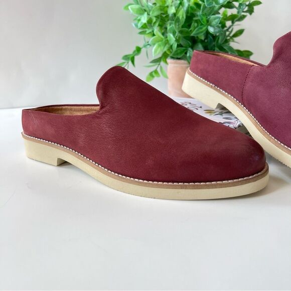 Softwalk Wolcott II Burgundy Distressed Comfort Leather Slip-on Mule SZ 8.5 W - Picture 3 of 13